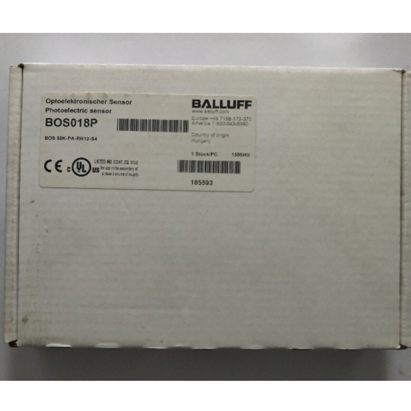BALLUFF Photoelectric Sensor BOS 50K-PA-RH12-S4 - BALLOFF