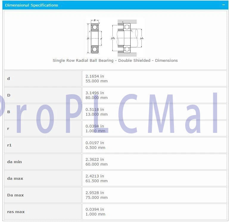 NTN 6911 ZZ Deep Groove Ball Bearings 55x80x13mm 1PCS