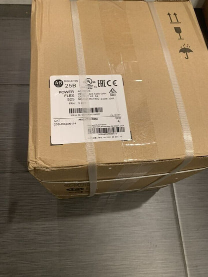 New Allen-Bradley 25B-D043N114 PowerFlex 525 AC Drive 30HP/22KW 323-528VAC 30HP industrial motor drive for heavy-duty applications - ALLEN-BRADLEY
