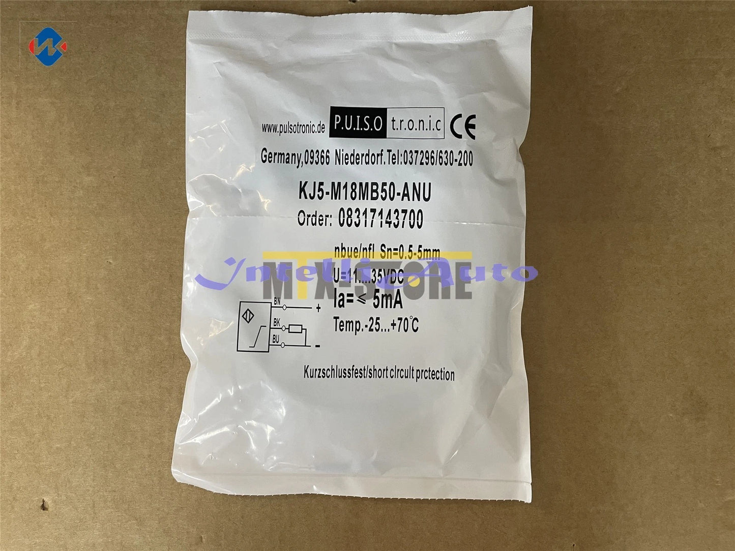 1pcs Pulsotronic KJ5-M18MB50-ANU proximity switch
