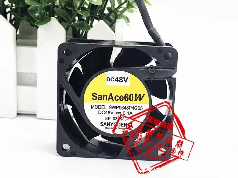 Sanyo 9WP0648P4G05 6025 DC48V 0.1A 6CM 4-Wire Waterproof Inverter Cooling Fan