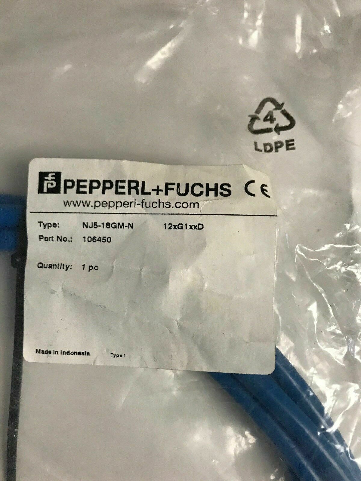 New Pepperl+Fuchs Inductive Sensor NJ5-18GM-N 106450 - PEPPERL+FUCHS