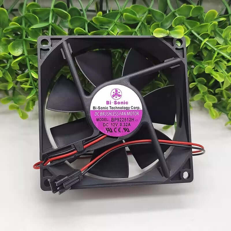 Bi-Sonic BP922512H 9225 DC12V 0.32A 92*92*25MM 2-Pin Silent Cooling Fan