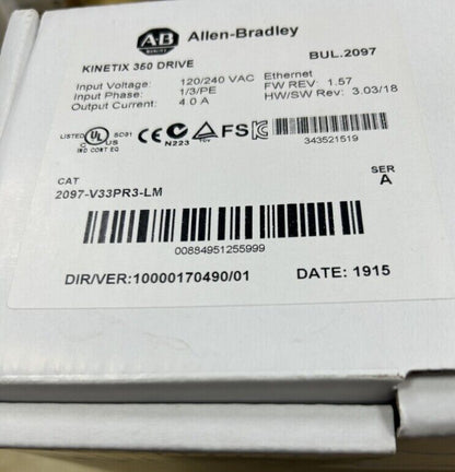 Allen-Bradley Kinetix 350 Servo Drive - 2097-V33PR3 - ALLEN-BRADLEY