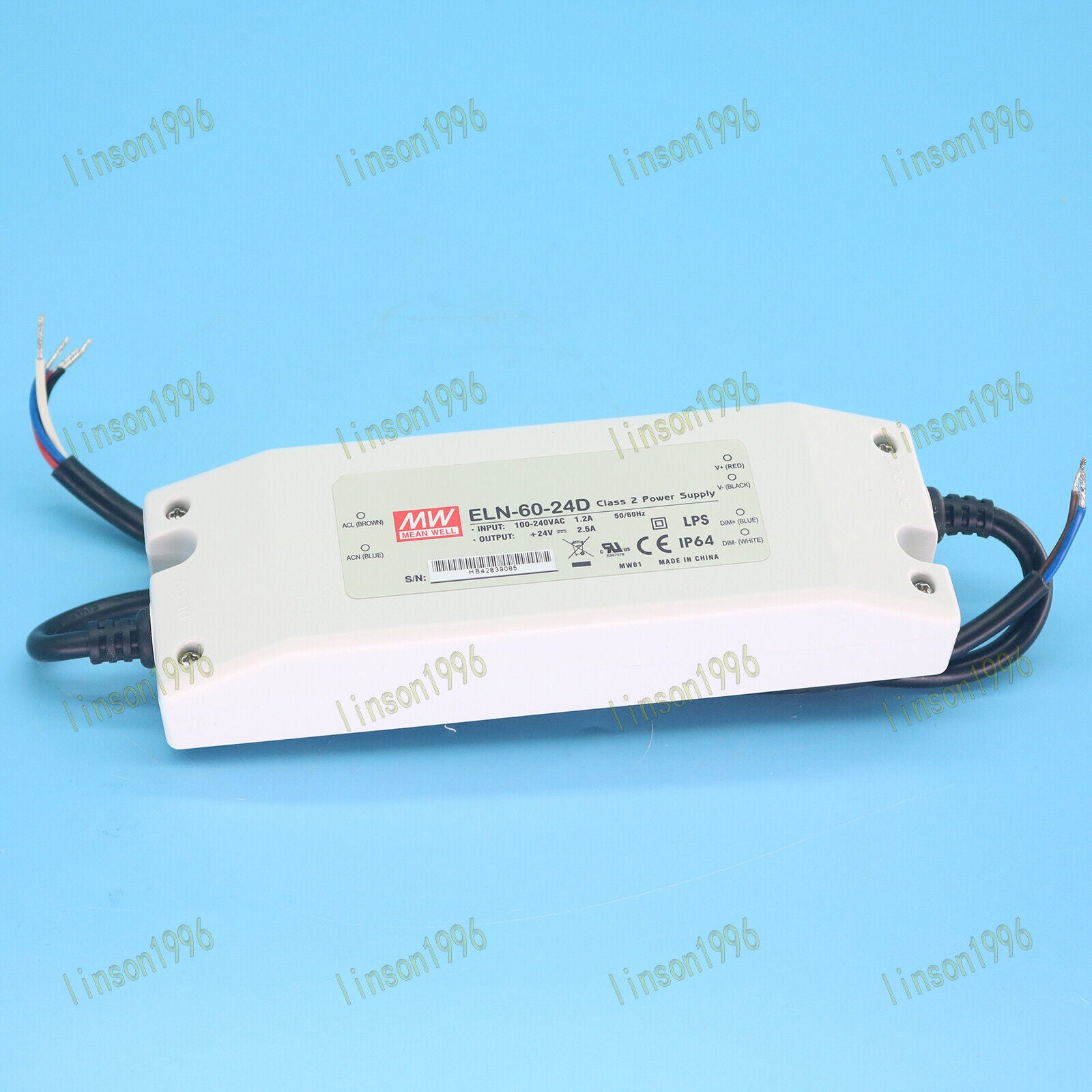 MEAN WELL Switching Power Supply ELN-60-24D 24V 2.5A Fast Delivery - MEAN WELL