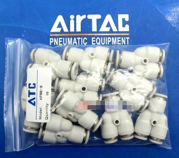 10pcs/1Bag  AirTAC APW8-6 APW8 6   Fittings Free Shipping