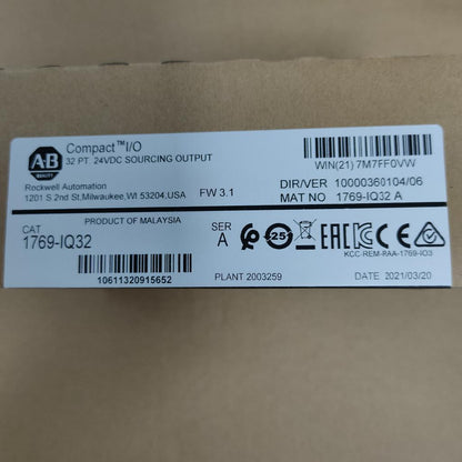 Allen-Bradley AB 1769-IQ32 SER A CompactLogix 24V DC Input Module Factory Sealed - ALLEN-BRADLEY