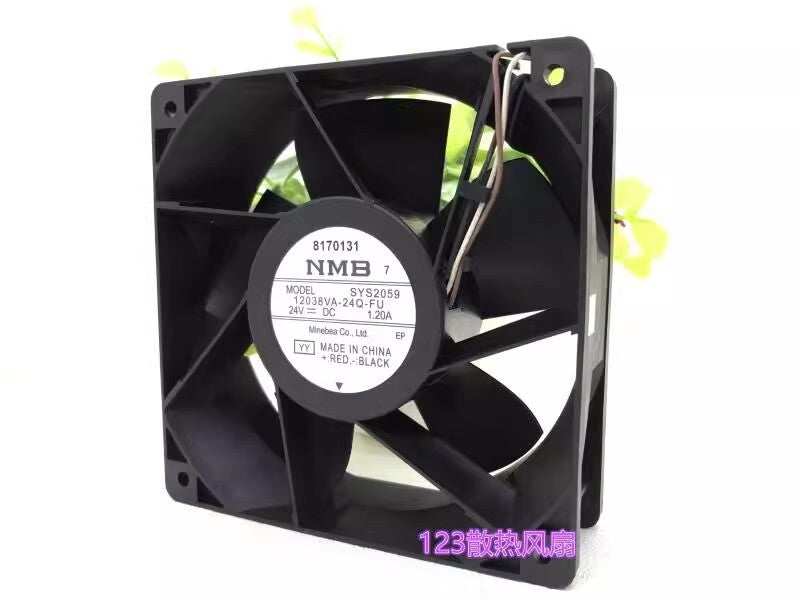 NMB 12038VA-24Q-FU 12038 DC24V 1.2A 12CM 4-wire PMW Inverter Cooling Fan