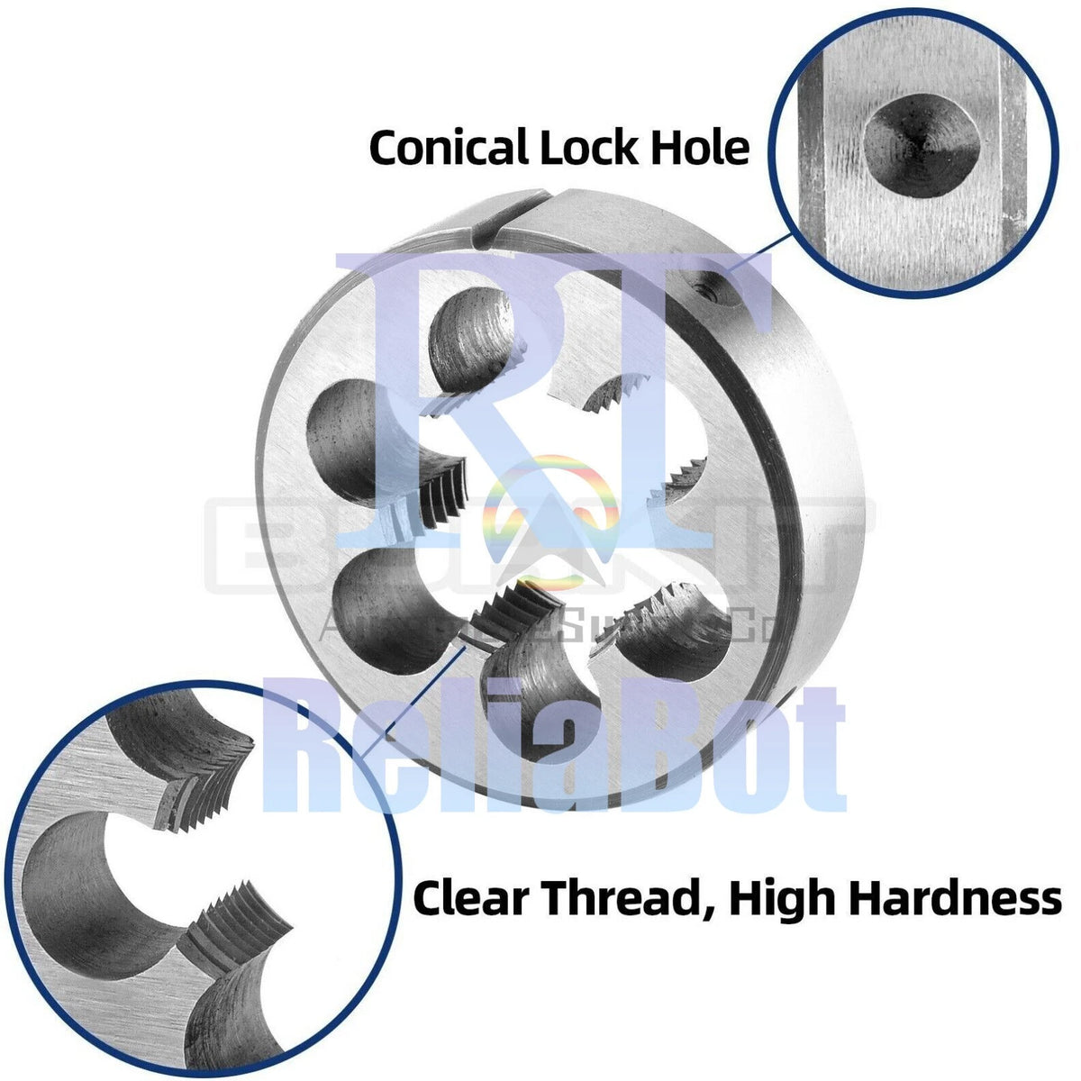 1 1/2"-16 UN Thread Die Right Hand, 1-1/2 x 16 UN Round Threading Die
