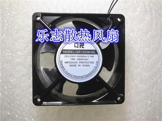QR QR12038HBL 220V-230V 0.14A 18W 2600r/min Aluminum Frame Cooling Fan