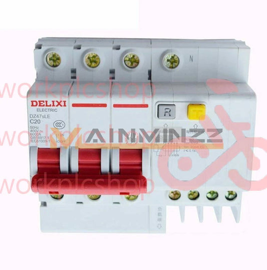 ONE DELIXI Circuit Breaker DZ47sLE 3P+N 16A 20A 25A 40A 50A 63A C16 -C63