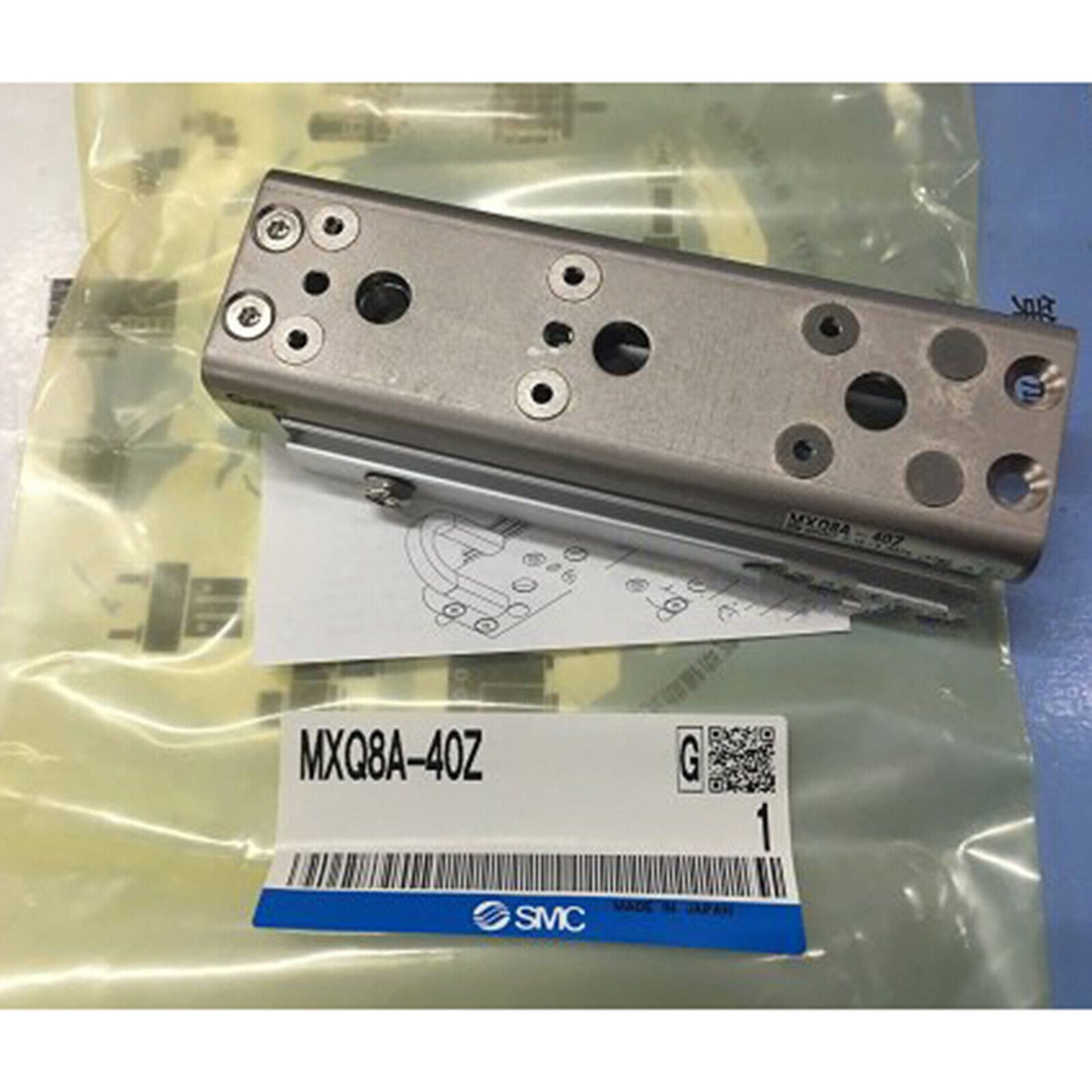 1-PC SMC MXQ8A-40Z pneumatic slide cylinder with one-year warranty - SMC