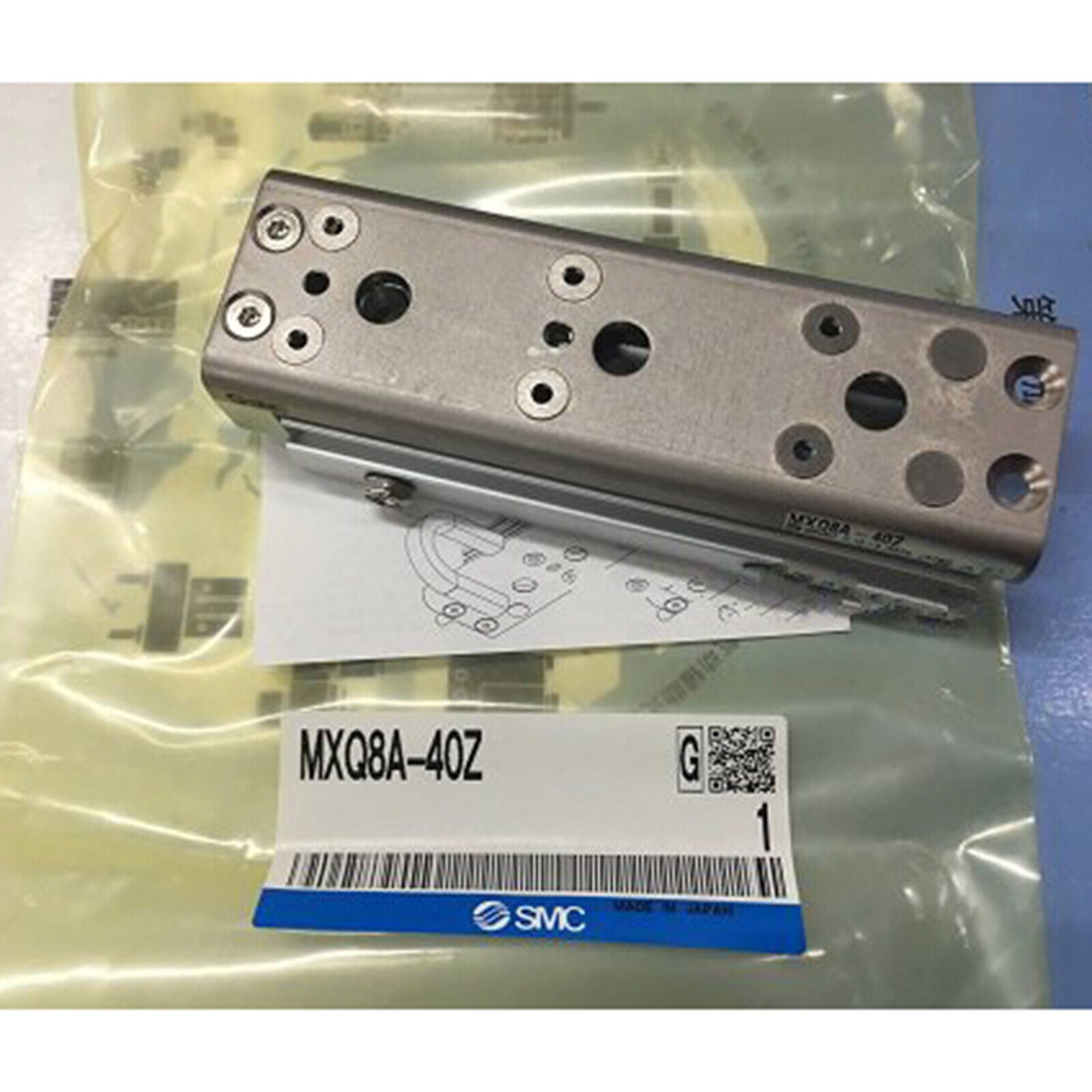1-PC SMC MXQ8A-40Z pneumatic slide cylinder with one-year warranty - SMC