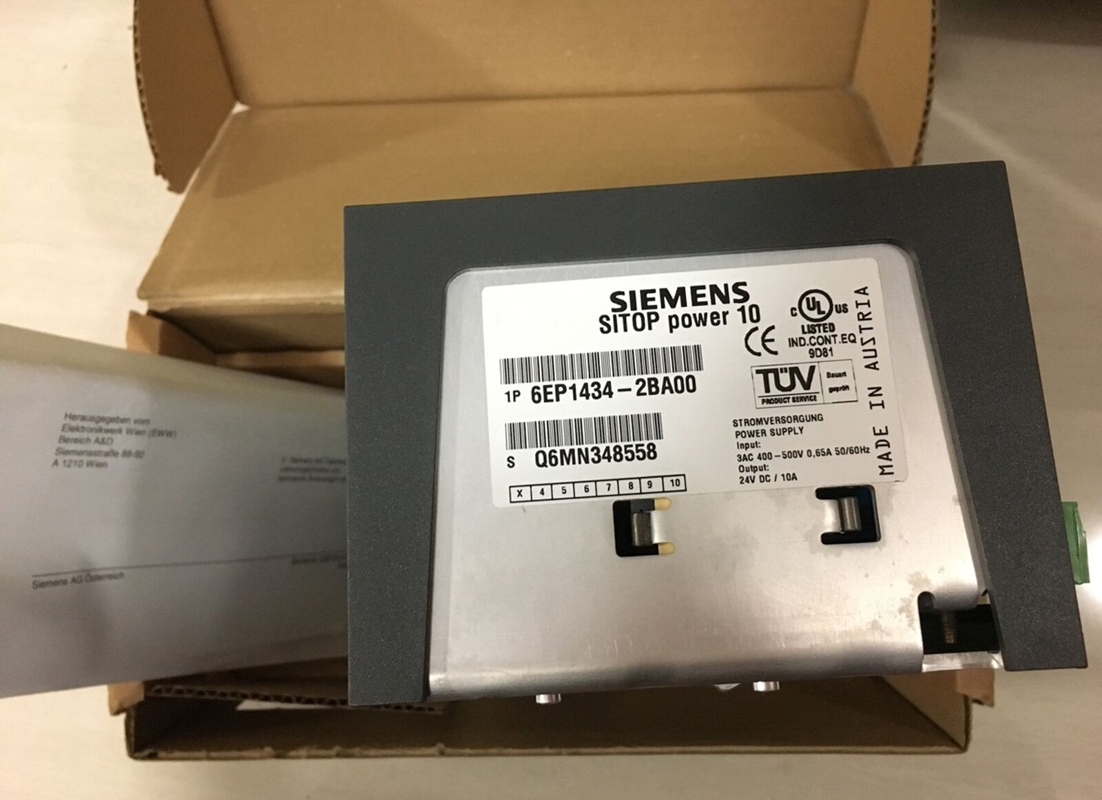 new ONE Siemens  Power Supply 6EP1 434-2BA00 6EP1434-2BA00 1 year Siemens