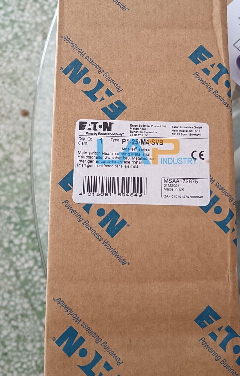 Moeller Disconnector P1-25/M4/SVB - 1 Piece New Unit - MOELLER