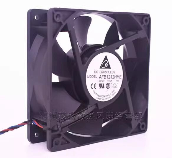 Delta AFB1212HHE-R00 12038 DC12V 0.70A 12CM 3-Wire Silent Cooling Fan