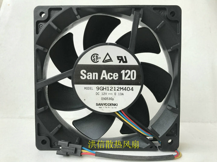 1pcs SANYO 9GH1212M404 DC12V 0.13A 12025 3-wire silent fan