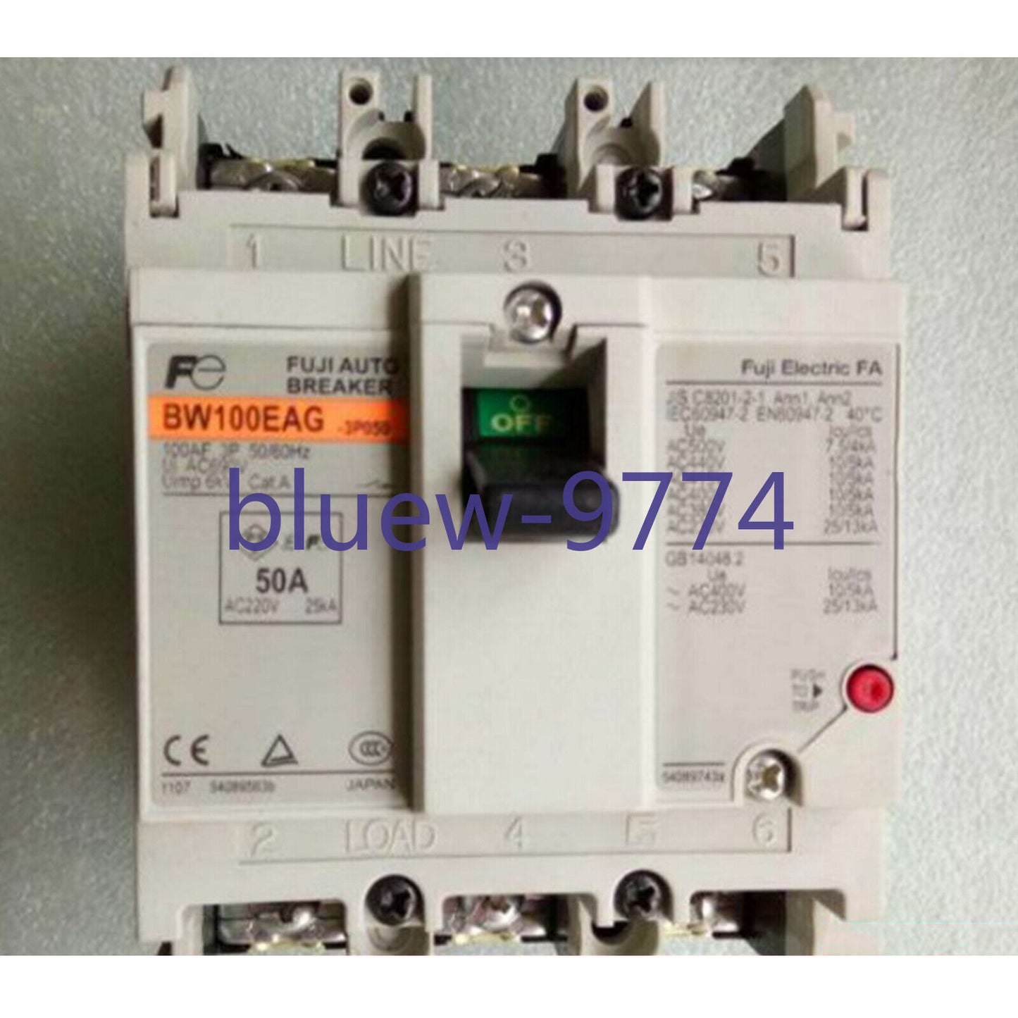 1PC Fuji BW100EAG 3P 50A Circuit Breaker - FUJI