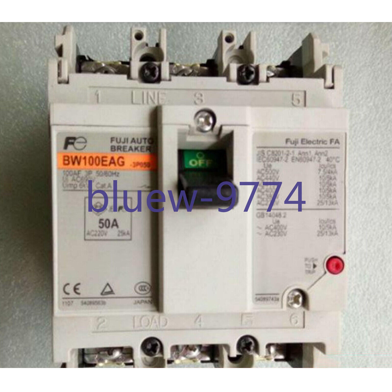 1PC Fuji BW100EAG 3P 50A Circuit Breaker - FUJI