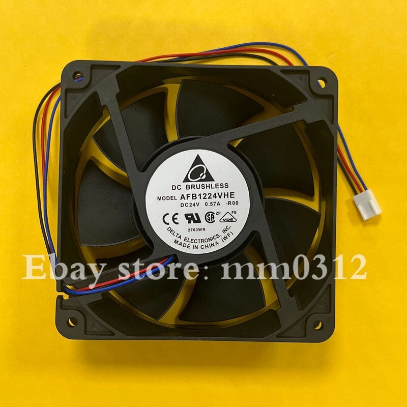 Delta AFB1224VHE-R00 DC24V 0.57A 12CM 3-Wire Inverter Cooling Fan