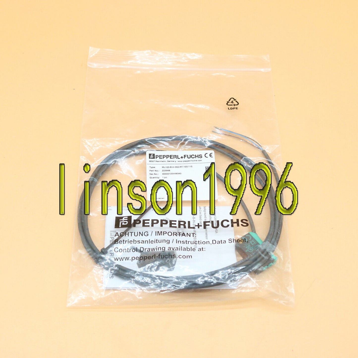 Pepperl+Fuchs ML100-8-H-350-RT/103/115 Sensor - PEPPERL+FUCHS