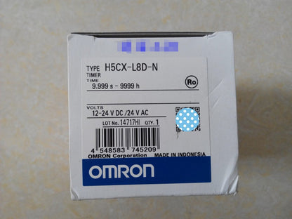 1PC Omron H5CX-L8D-N Timer 9.999s-9999h 12-24VDC/24VAC In Box