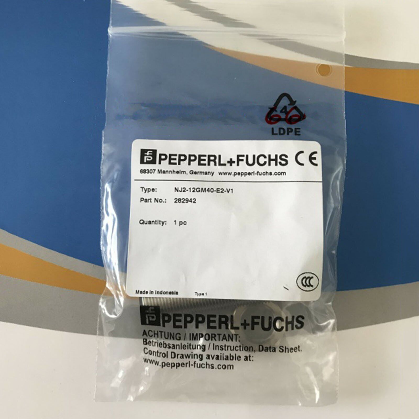 New One Pepperl+Fuchs NJ2-12GM40-E2-V1 Proximity Switch - PEPPERL+FUCHS