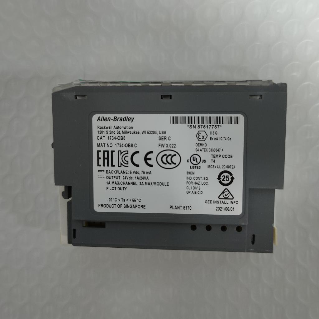 Factory Sealed AB 1734-OB8 SER C POINT 8 Point Digital Output Module - KOEED