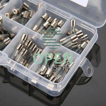 100pcs 5x20mm Quick Blow Electrical Glass Fuses Fast-Blow Acting Assorted