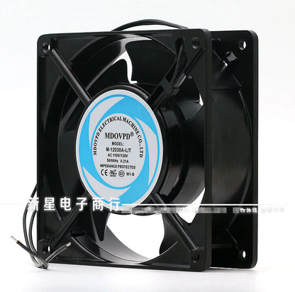 1pcs  MDOVPD M-12038-L/T 110V 12038 12CM 0.21A Double Ball AC Cabinet Fan