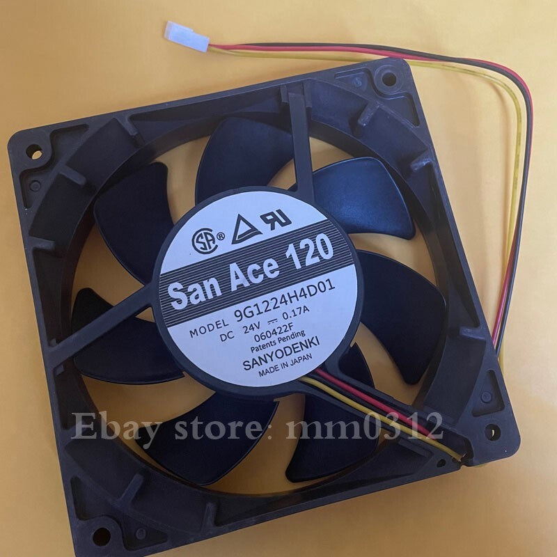 SANYO SANACE120 9G1224H4D01 24V 0.17A 120*120*25MM 3-wire axial fan