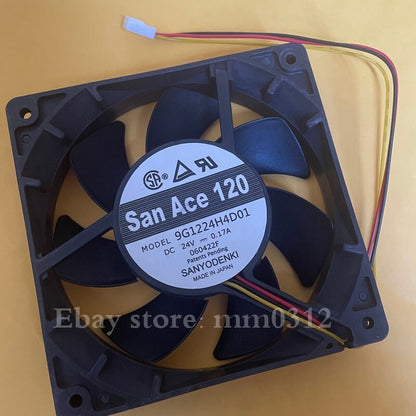SANYO SANACE120 9G1224H4D01 24V 0.17A 120*120*25MM 3-wire axial fan