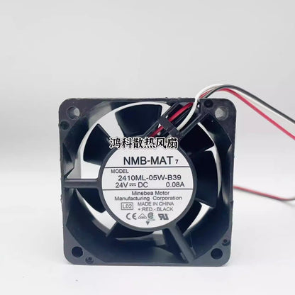 new NMB 2410ML-05W-B39 DC24V 0.08A 60*60*25MM 3-Wire Silent Cooling Fan - NMB