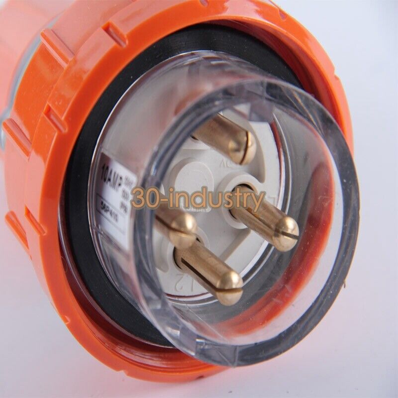 10 Pack 56so410 4 Pole Rainproof Outdoor Power Plug - 10A - KOEED