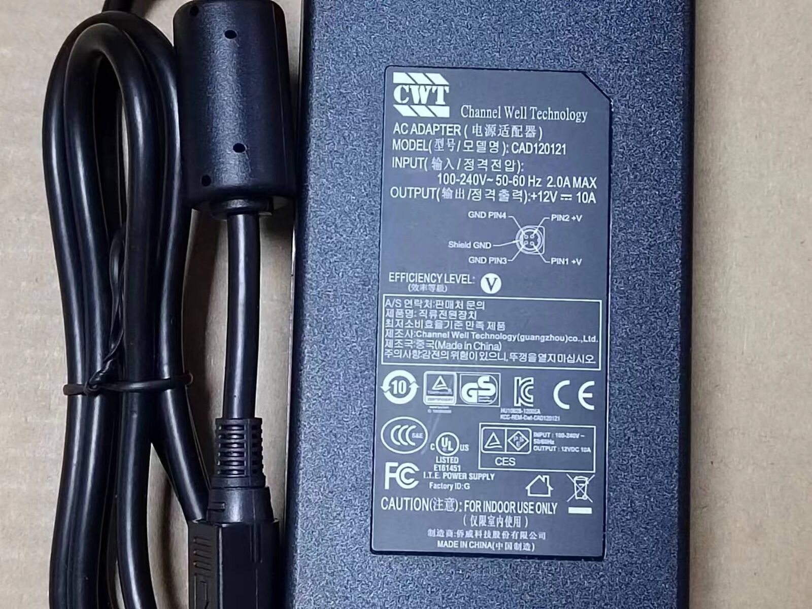 used 4-Pin AC Adapter Power Supply for QNAP TS-932X-2G, TS-412 Turbo NAS Server