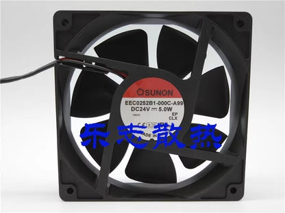SUNON EEC0252B1-000C-A99 12025 DC24V 5.0W 2-Wire Inverter Cooling Fan