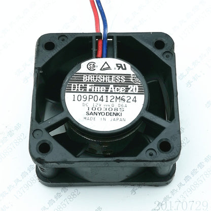 SANYO 109P0412M624 4020 DC12V 0.06A 4CM 2-wire Power Supply Cooling Fan