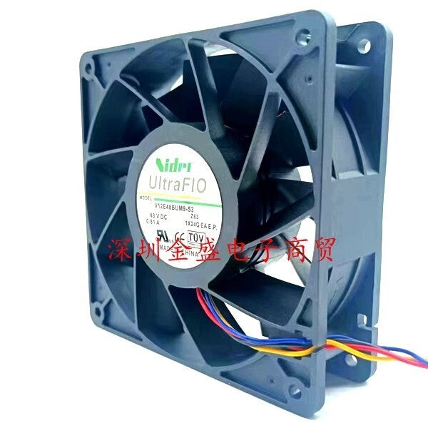 NIDEC V12E48BUM9-53 DC48V 0.81A 12CM 4-Wire High Airflow Axial Cooling Fan