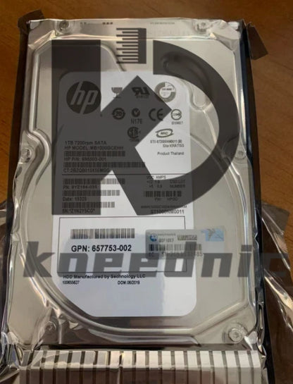 Fit HP 657750-B21 1TB 6G SATA 7.2K 3.5in MDL SC HDD Hard Drive 657739-001