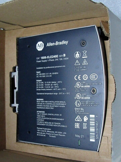 NEW Allen-Bradley 1606-XLE240E DC Power Supply 1606XLE240E Factory Sealed - ALLEN-BRADLEY