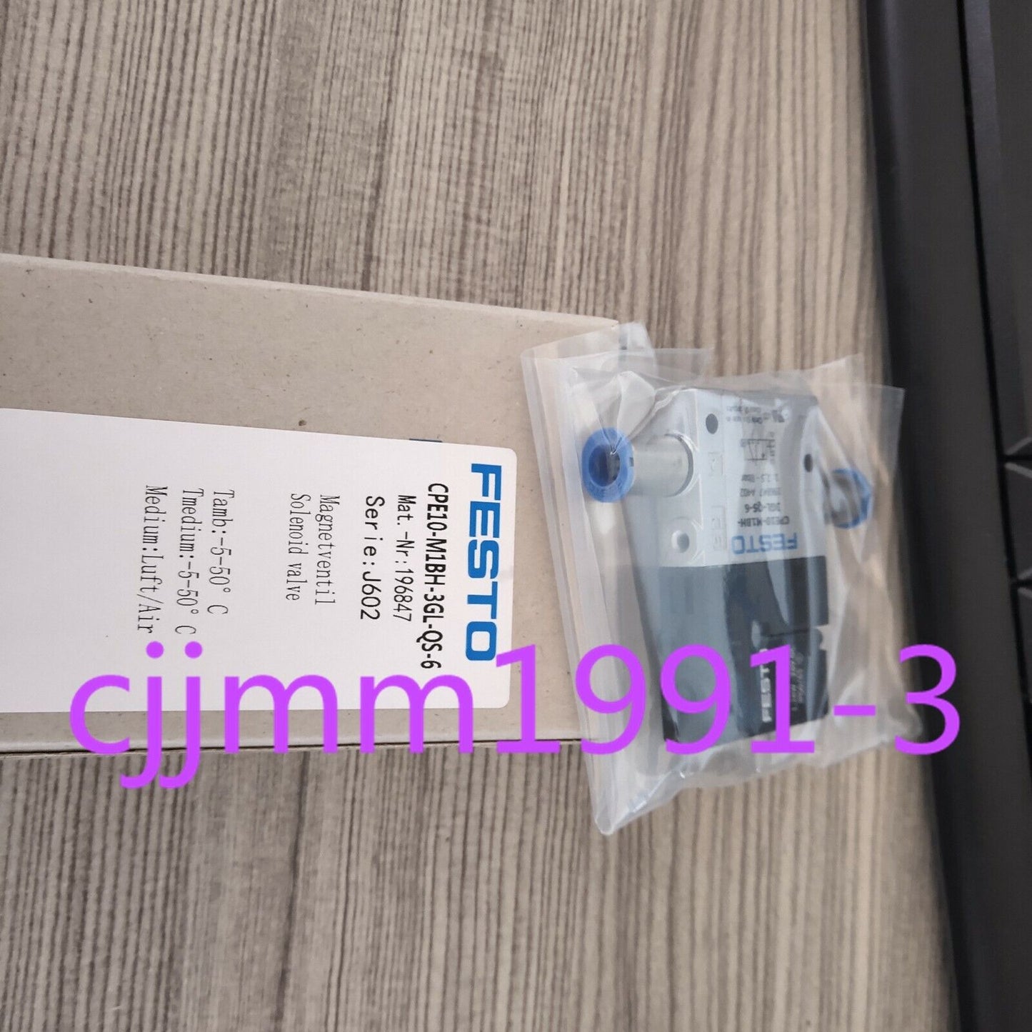 New FESTO Solenoid Valve CPE10-M1BH-3GL-QS-6 - FESTO