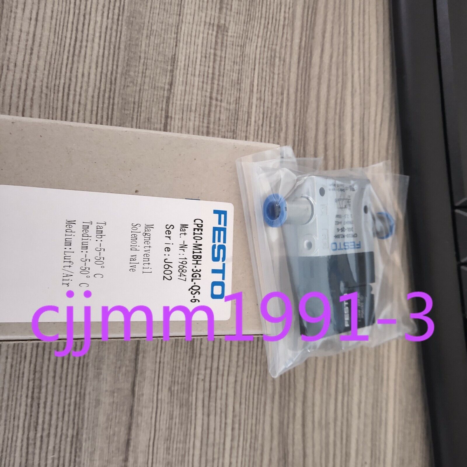 New FESTO Solenoid Valve CPE10-M1BH-3GL-QS-6 - FESTO