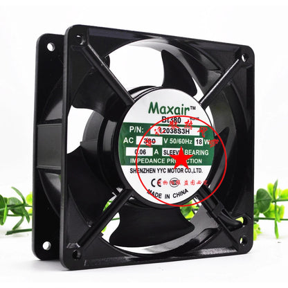 Maxair BT380 12038S3H 12038 AC380V 18W 0.06A 12CM Metal Cooling Fan