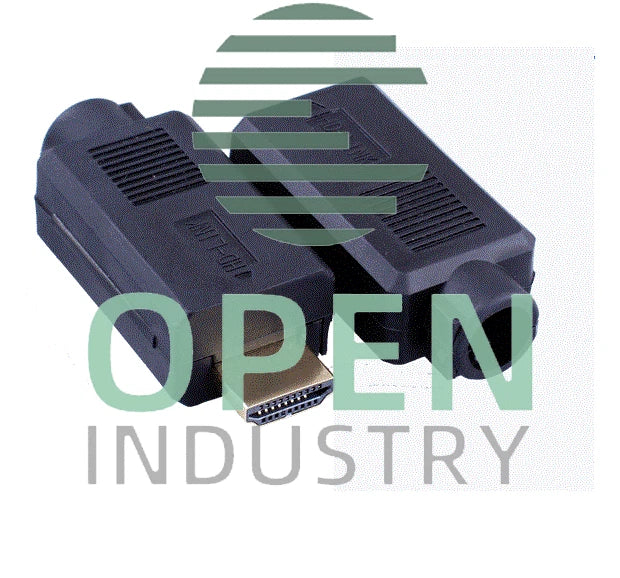 HDMI Male 19-P Plug Breakout Terminals Solderless Connector With Black Cover