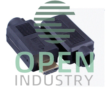 HDMI Male 19-P Plug Breakout Terminals Solderless Connector With Black Cover