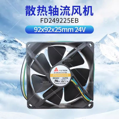 Y.S.TECH FD249225EB 9025 DC24V 0.27A 3-Wire Inverter Cooling Fan