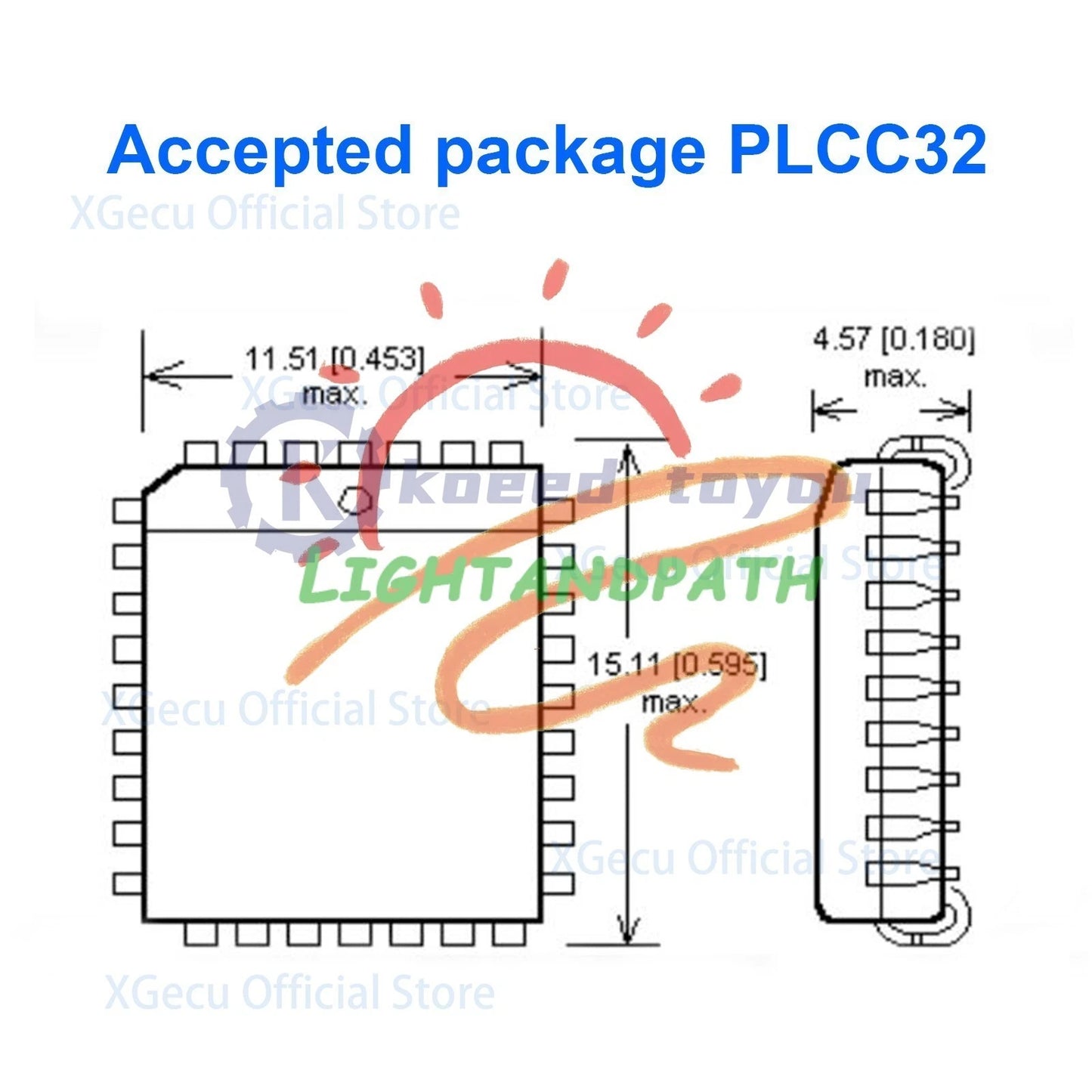 SA015A1T PLCC32-DIP32 universal Adapter for TL866II Plus T56 programmer 70-0274