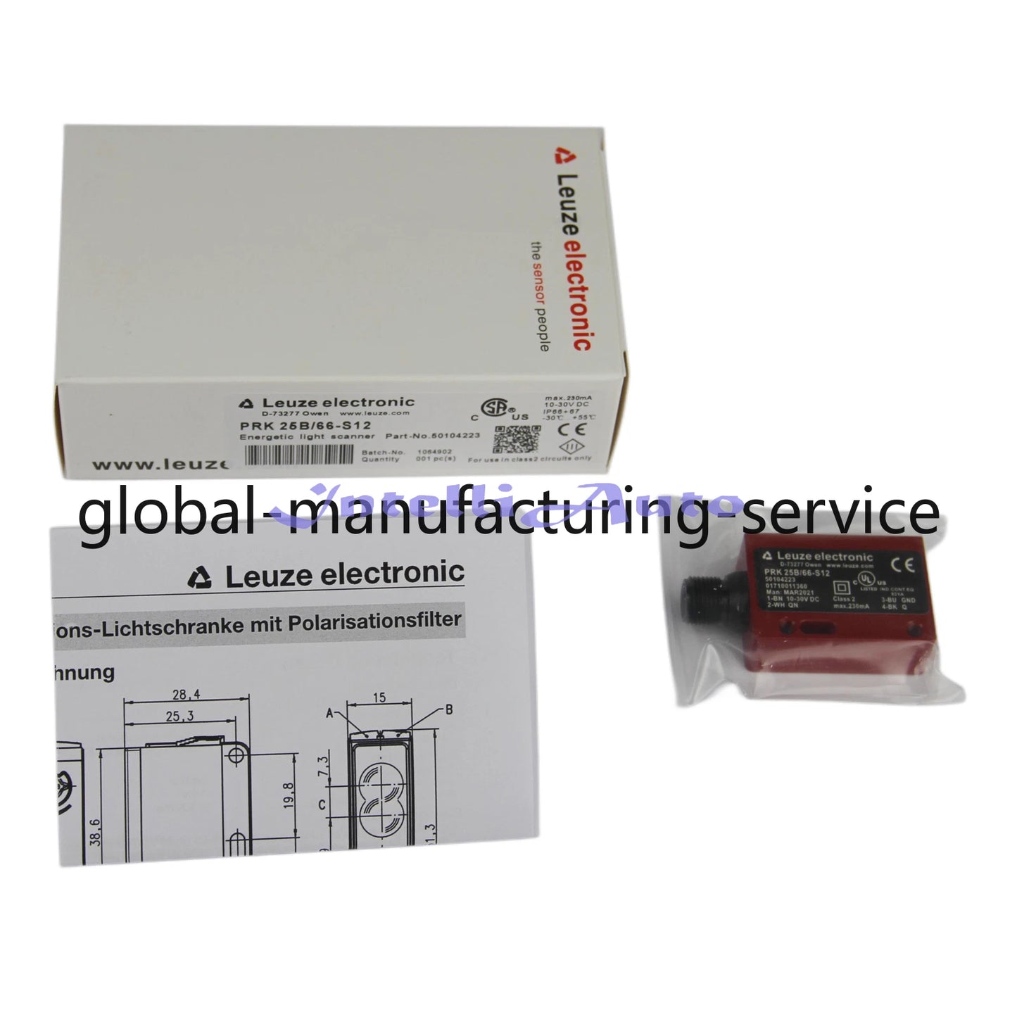 LEUZE PRK 25B/66-S12 Photoelectric Sensor Switch