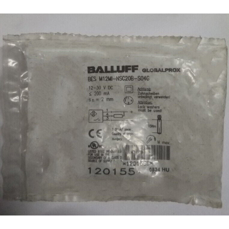 1PC BALLUFF Proximity Sensor BES M12MI-NSC20B-S04G - BALLUFF