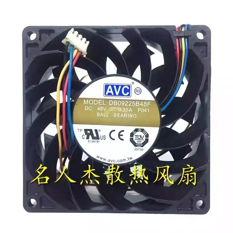 AVC DB09225B48F P041 DC48V 0.35A 9CM 4-Wire PWM Temperature Control Cooling Fan